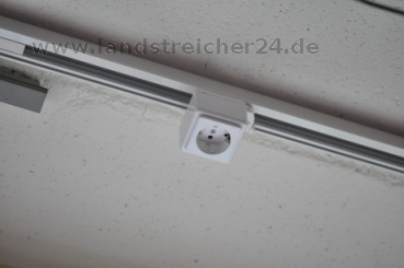 3-Phasen Schienensystem Schuko Steckdose weiß