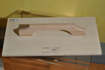 Techno Schleifbrett, Reibebrett, Klopfbrett, Tropenholz  500 x 280 mm Auslauf - Auf Bestand Achten!