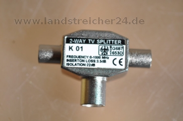 BK-Aufsteckverteiler 1xBuchse-2xStecker - Abverkauf 7 Stck