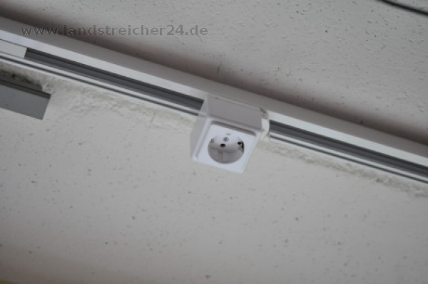 3-Phasen Schienensystem Schuko Steckdose weiß