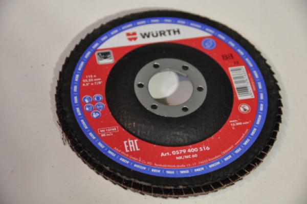 Lamellenfächerschleifscheibe für Stahl D115 (Ausführung gerade)