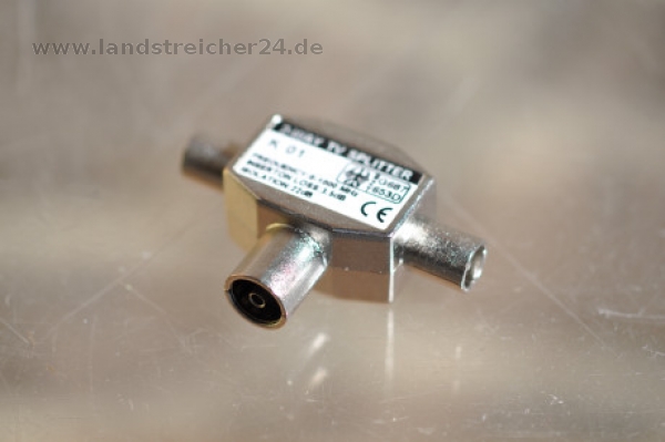 BK-Aufsteckverteiler 1xBuchse-2xStecker - Abverkauf 7 Stck