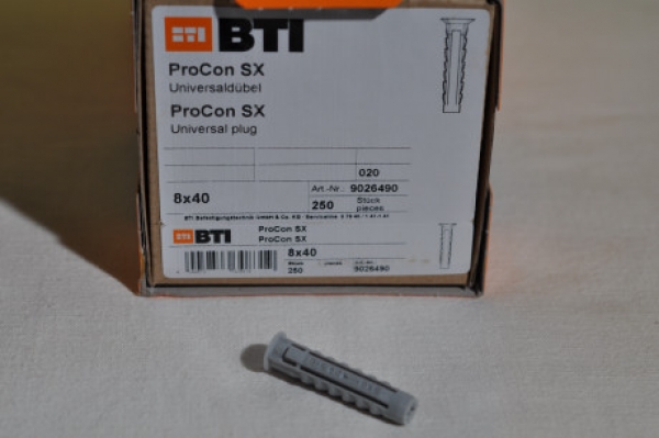BTI Universaldübel Procon SX 8 x 40 mit Bund 250 Stck.